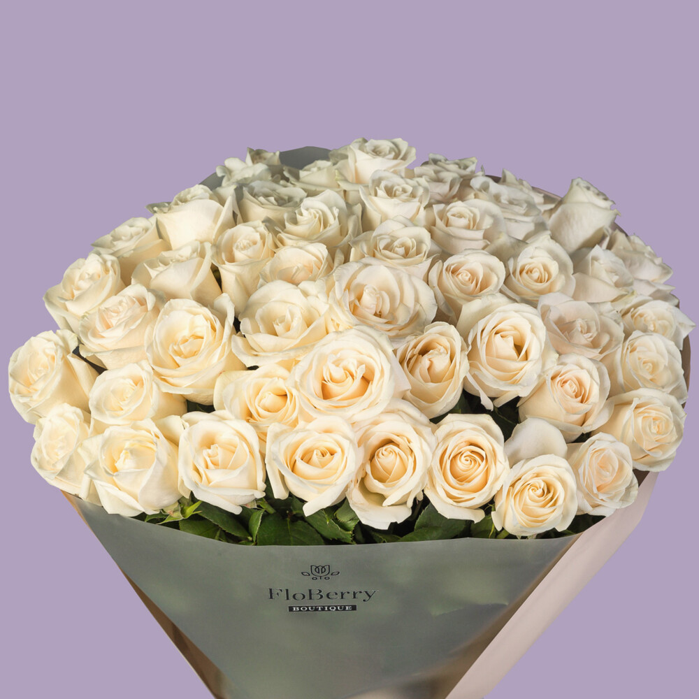 Bouquet of 51 White Roses