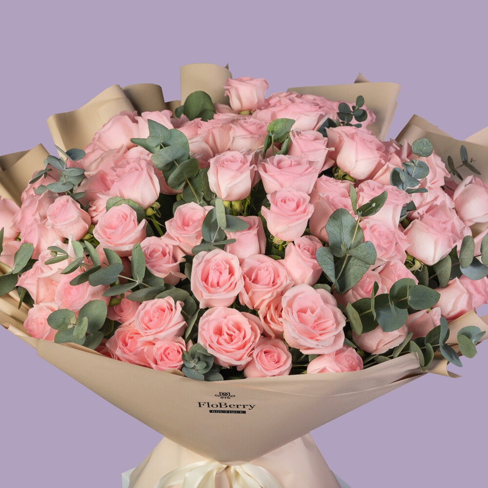 Bouquet of 101 Light Pink Roses