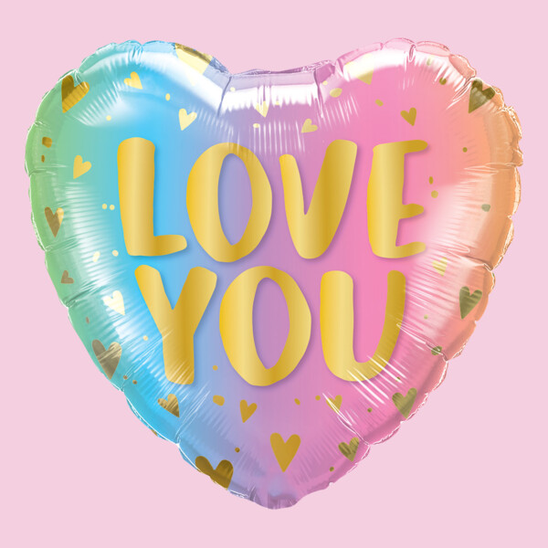 Love You Foil Balloon Multi Color