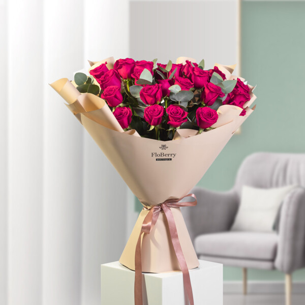 Bouquet of 25 Pink Roses
