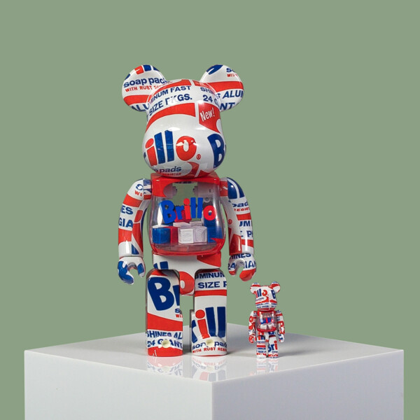 BearBrick 400 100 White & Red Andy Warhol