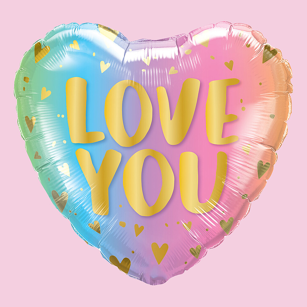 Love You Foil Balloon Multi Color