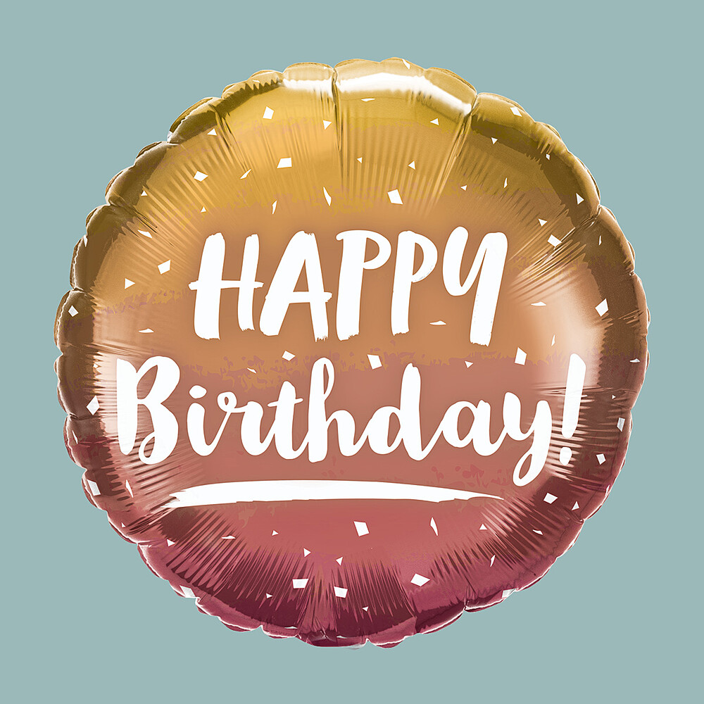 Happy Birthday Foil Balloon Two Colors