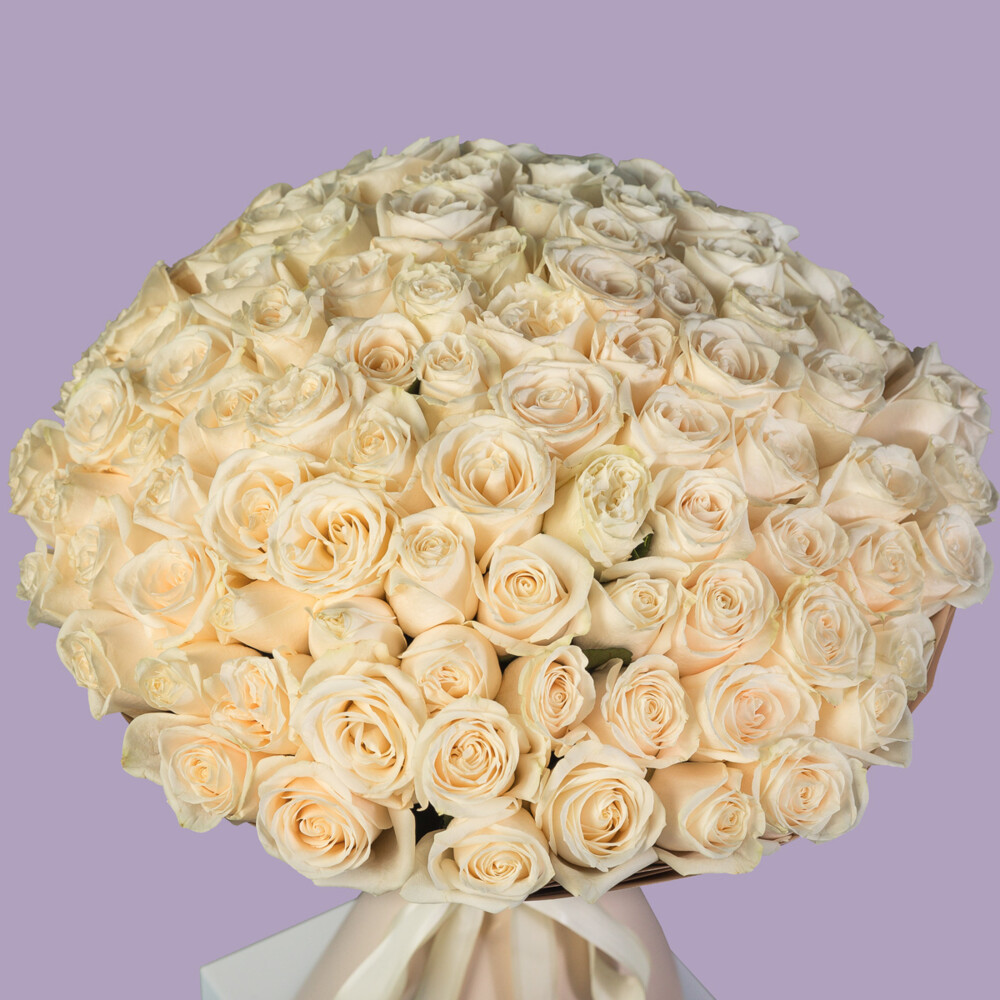 Bouquet of 101 White Roses