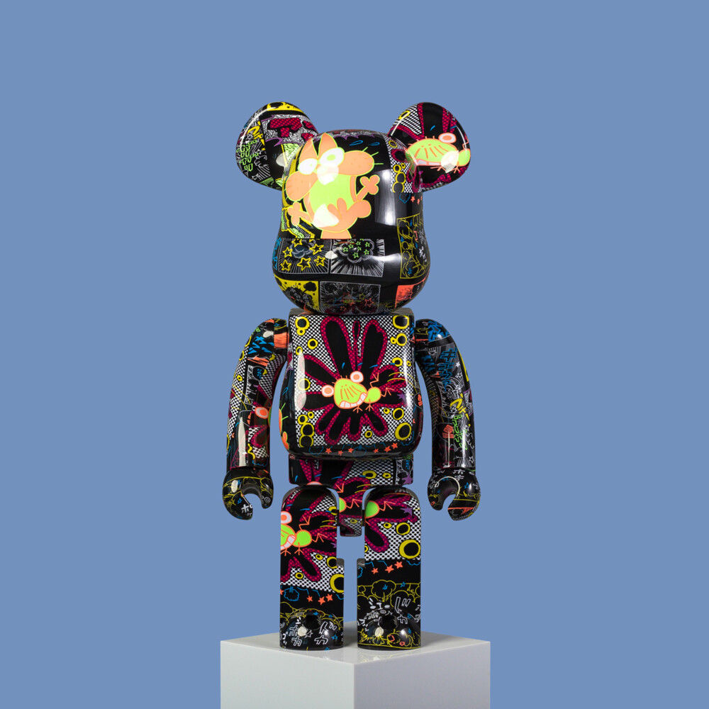 BearBrick 1000 x Fujio Akatsuka & Rieko Akatsuka Glow In The Dark