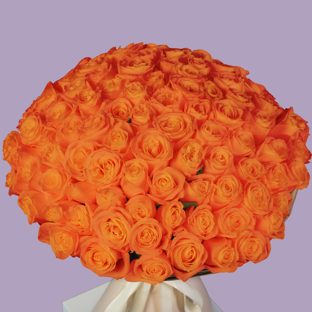 Bouquet of 101 Orange Roses