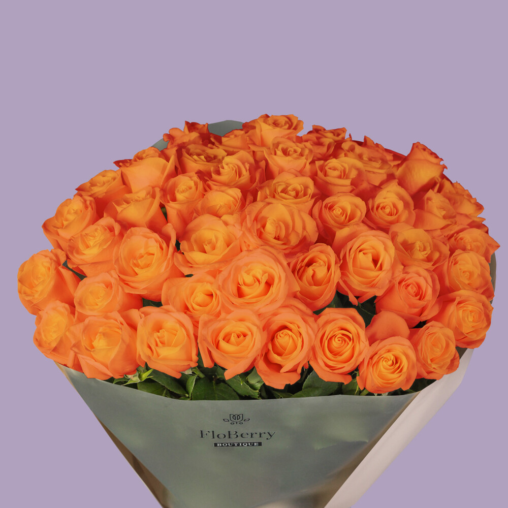 Bouquet of 51 Orange Roses