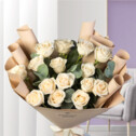 Bouquet of 15 White Roses