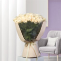 Bouquet of 51 White Roses