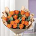 Bouquet of 15 Orange Roses