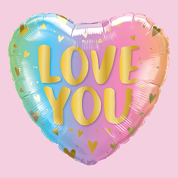 Love You Foil Balloon Multi Color