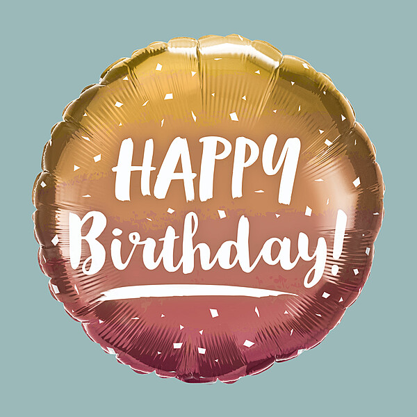 Happy Birthday Foil Balloon Two Colors